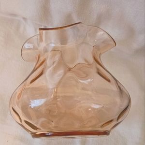Pale pink scalloped top vase